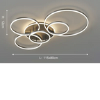 Modern LED Ring Ceiling Light Contemporary Geometric Flush Mount Light