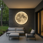 Moon Wall Lamp – Circular LED Design For Indoor And Outdoor Use