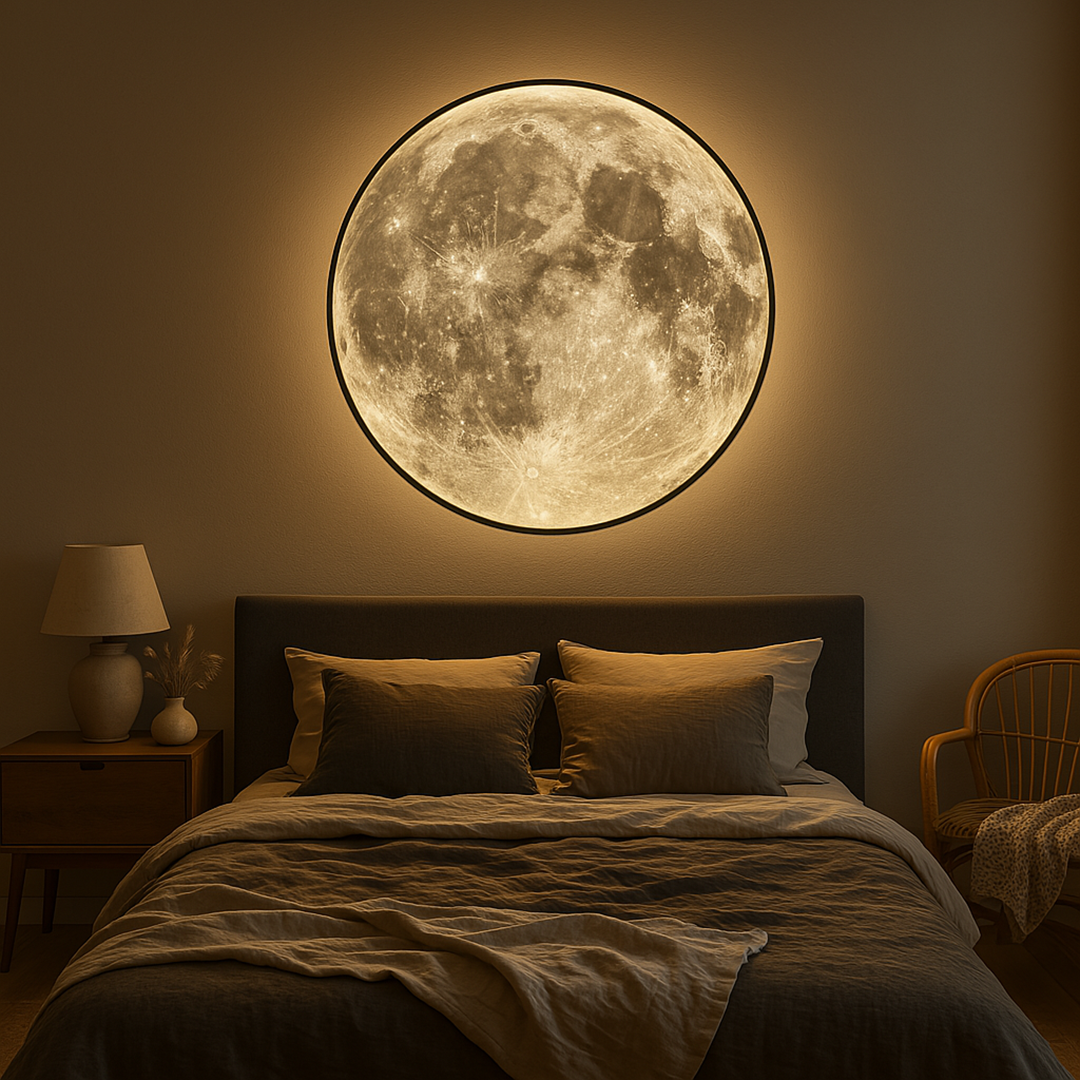 Moon Wall Lamp – Circular LED Design For Indoor And Outdoor Use