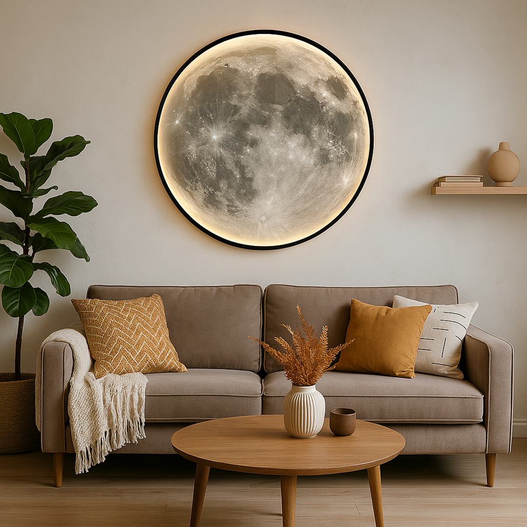 Moon Wall Lamp – Circular LED Design For Indoor And Outdoor Use