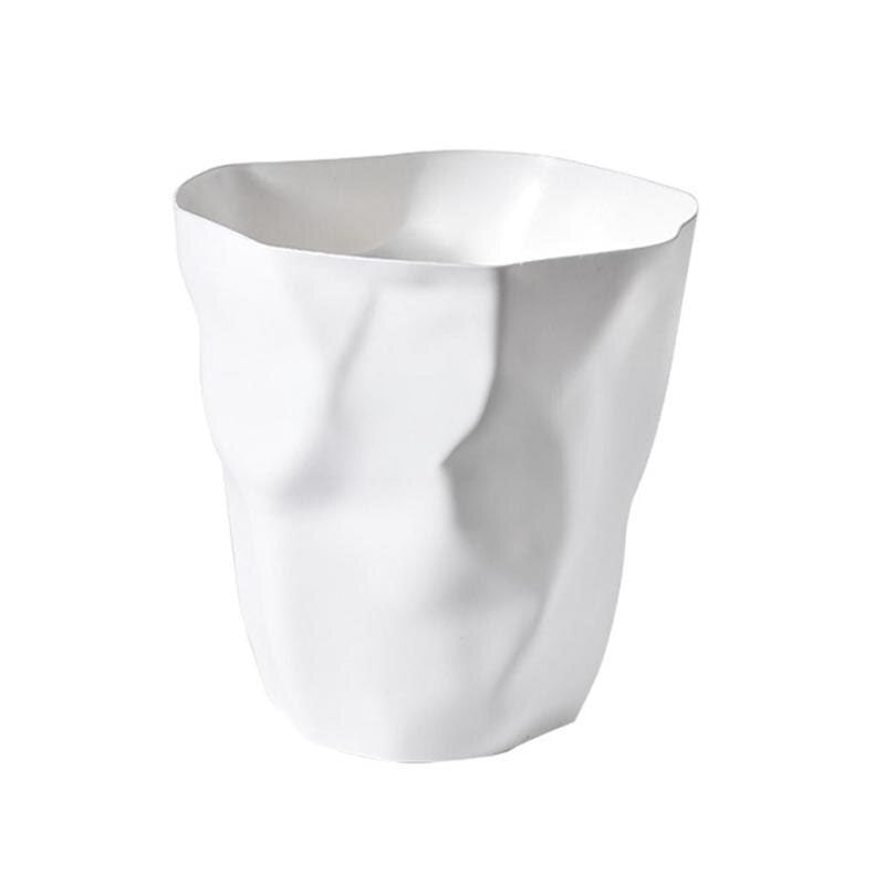 Irregular Waste Bin Plastic | Scandinavian Minimalist Style | Compact Space-Saving Trash Can for Home and Office Use