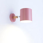 Wall Sconce Lamp Wood and Metal 24 cm x 13 cm | Nordic Minimalist Style | Adjustable Head for Focused Directional Lighting