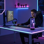 LED Jellyfish Lamp | Multi-Mode LED Lighting | Rechargeable Battery and Touch Control for Deep Mood Relaxation and Focus
