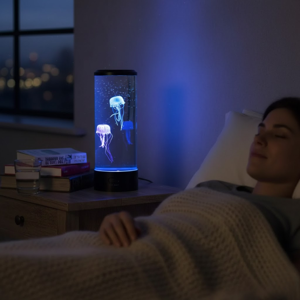 LED Jellyfish Lamp | Multi-Mode LED Lighting | Rechargeable Battery and Touch Control for Deep Mood Relaxation and Focus