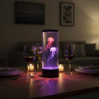 LED Jellyfish Lamp | Multi-Mode LED Lighting | Rechargeable Battery and Touch Control for Deep Mood Relaxation and Focus