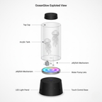 LED Jellyfish Lamp | Multi-Mode LED Lighting | Rechargeable Battery and Touch Control for Deep Mood Relaxation and Focus