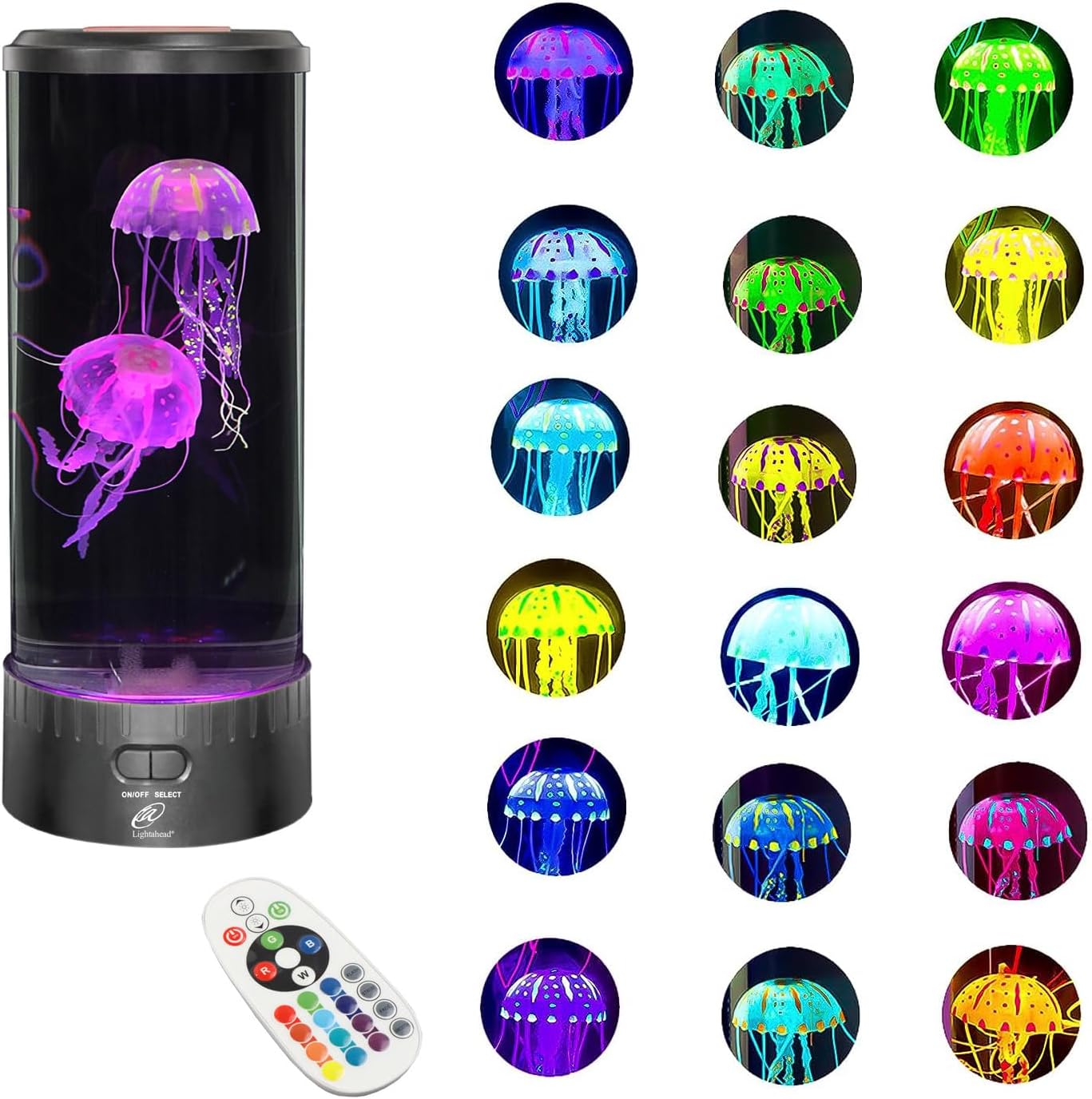LED Jellyfish Lamp | Multi-Mode LED Lighting | Rechargeable Battery and Touch Control for Deep Mood Relaxation and Focus