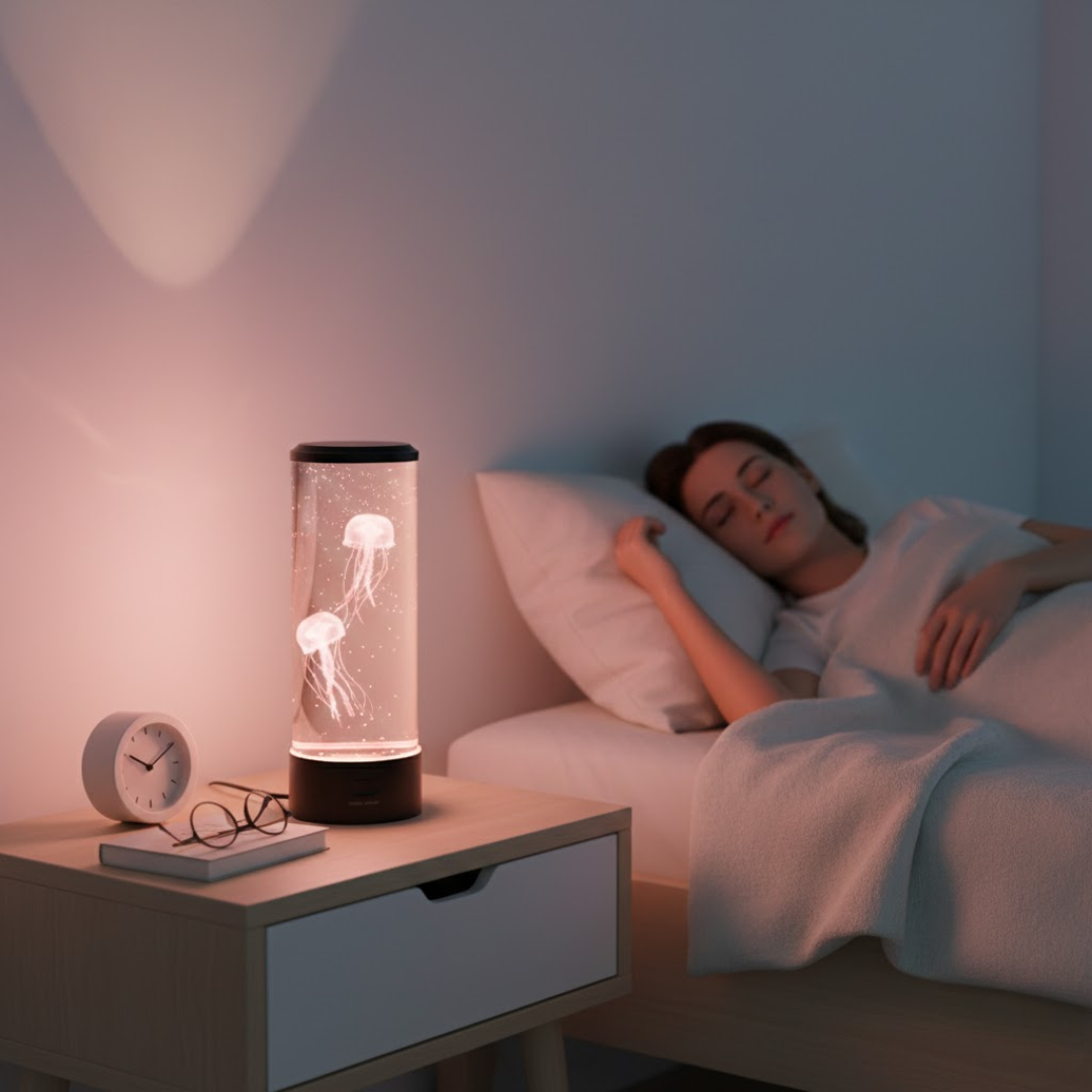 LED Jellyfish Lamp | Multi-Mode LED Lighting | Rechargeable Battery and Touch Control for Deep Mood Relaxation and Focus