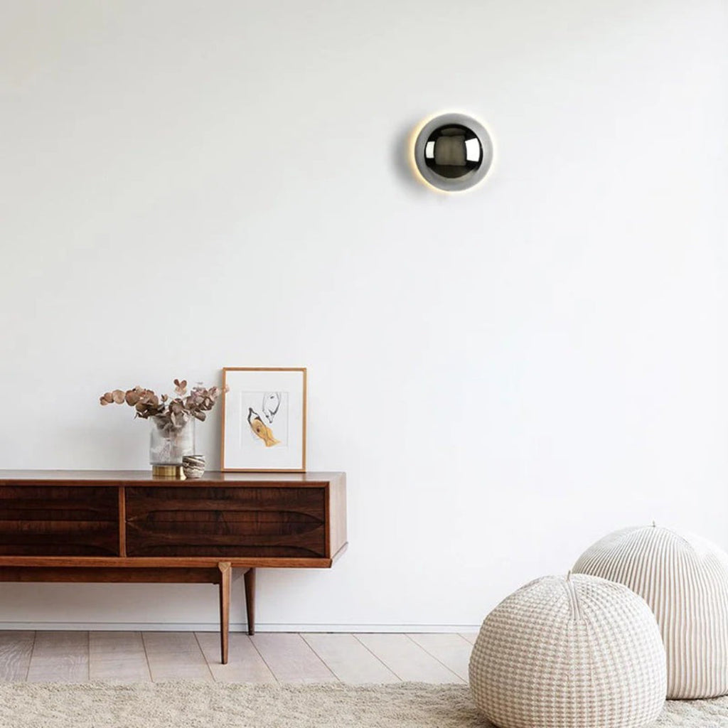 Modern Round Metal Wall Light