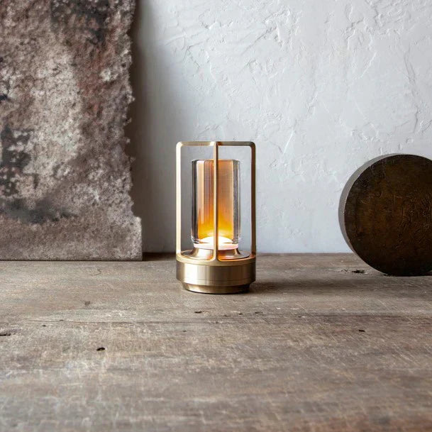 Modern Glass Cylinder Table Lamp