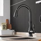 Pull Down Kitchen Faucet Brushed Stainless Steel Sink Mixer