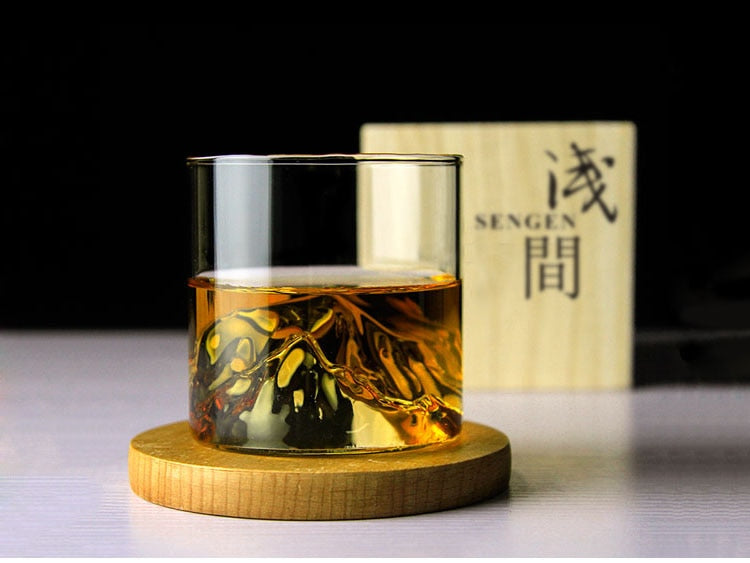 Whiskey Glass Crystal 250ml | Japanese Minimalist Design | Faceted Surface Reflects Light for Elegant Drink Presentation