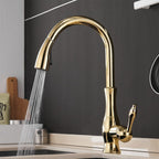 Pull Down Kitchen Faucet Brushed Stainless Steel Sink Mixer