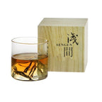 Whiskey Glass Crystal 250ml | Japanese Minimalist Design | Faceted Surface Reflects Light for Elegant Drink Presentation
