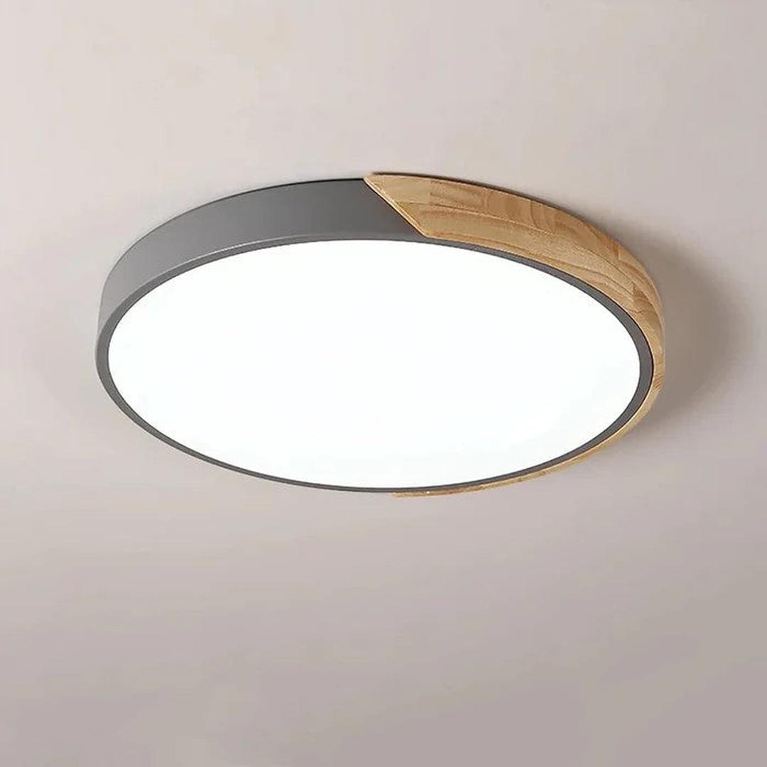 Scandinavian Wooden Round Ceiling Light