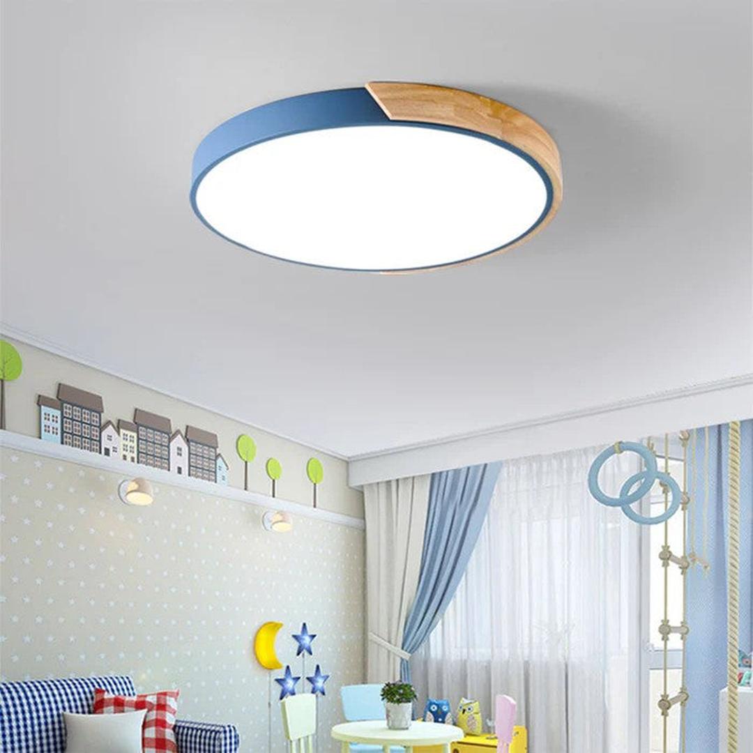Scandinavian Wooden Round Ceiling Light