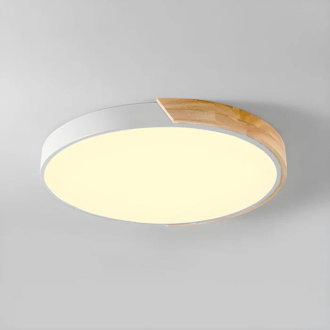 Scandinavian Wooden Round Ceiling Light