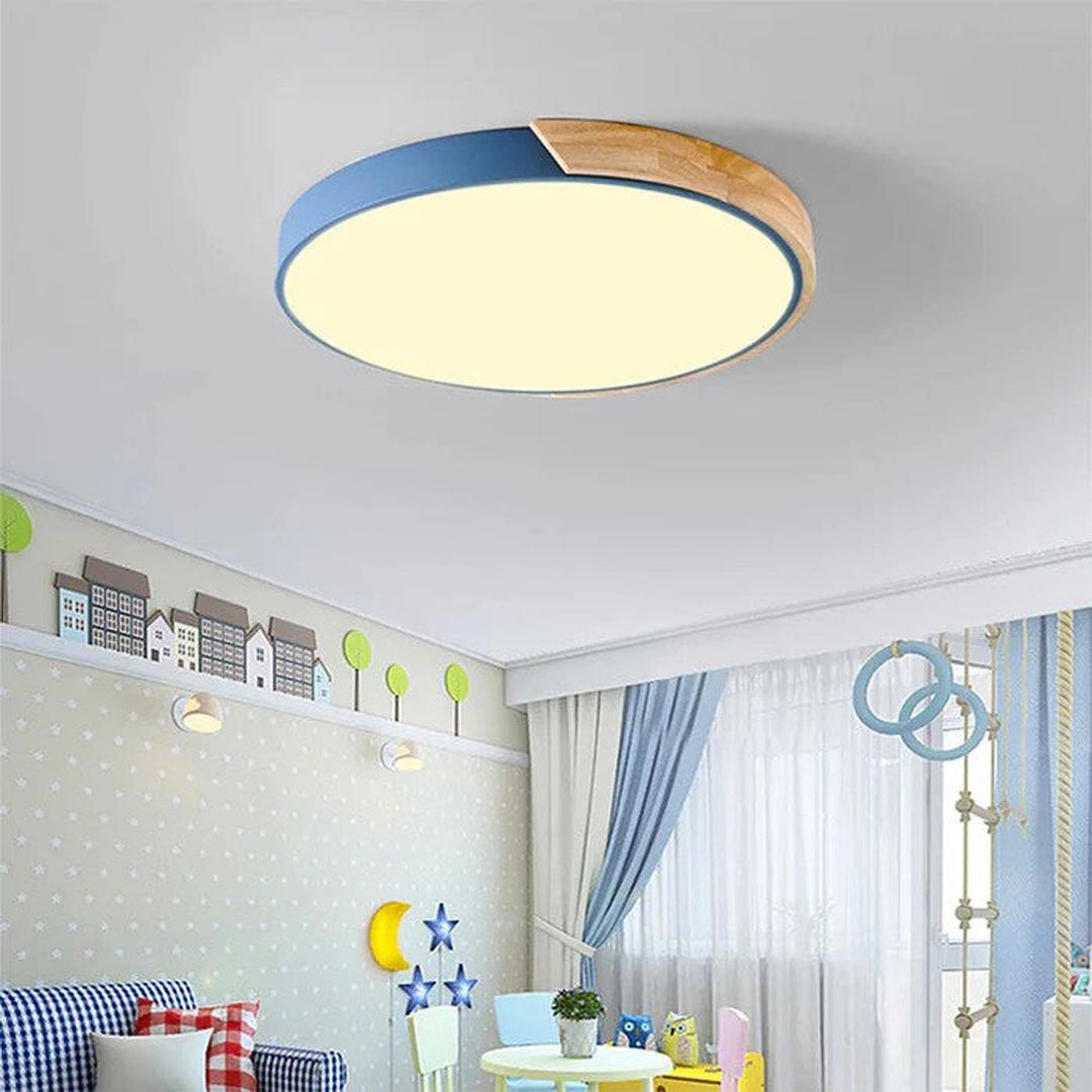 Scandinavian Wooden Round Ceiling Light