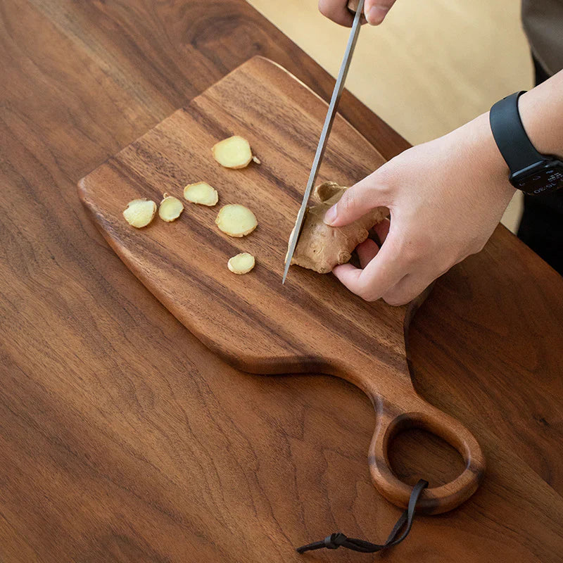 Walnut Wood Cutting Board | Double-Sided Design for Food Prep and Serving | Knife-Friendly Surface for Daily Kitchen Use