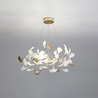 Jarn Suspension Feuille/Multi Moderne Métal/Céramique Doré/Blanc Salon - Neutralighting
