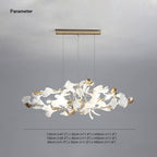Jarn Suspension Feuille/Multi Moderne Métal/Céramique Doré/Blanc Salon - Neutralighting
