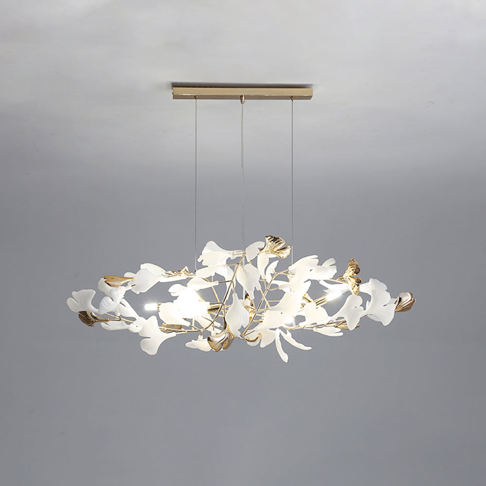 Jarn Suspension Feuille/Multi Moderne Métal/Céramique Doré/Blanc Salon - Neutralighting