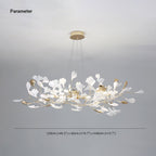 Jarn Suspension Feuille/Multi Moderne Métal/Céramique Doré/Blanc Salon - Neutralighting