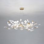 Jarn Suspension Feuille/Multi Moderne Métal/Céramique Doré/Blanc Salon - Neutralighting