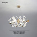 Jarn Suspension Feuille/Multi Moderne Métal/Céramique Doré/Blanc Salon - Neutralighting