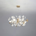 Jarn Suspension Feuille/Multi Moderne Métal/Céramique Doré/Blanc Salon - Neutralighting