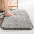 Microfiber Bathroom Mat Ultra Absorbent Thick Pile | Anti-Slip Backing for Safety | Machine Washable Soft Floor Rug for Shower