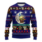 Unisex Christmas Sweater – Cute Character Print Knit Pullover with Festive Patterns
