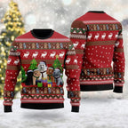 Unisex Dachshund Christmas Sweater – 3D Printed Funny Dog Holiday Jumper