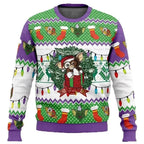 Unisex Christmas Sweater – Cute Character Print Knit Pullover with Festive Patterns