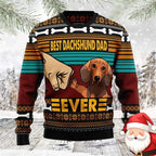 Women's Christmas Dachshund Sweater – Funny Dog Print Holiday Jumper