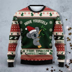 Unisex Dachshund Christmas Sweater – 3D Printed Funny Dog Holiday Jumper