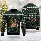 Unisex Dachshund Christmas Sweater – 3D Printed Funny Dog Holiday Jumper