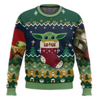 Unisex Christmas Sweater – Cute Character Print Knit Pullover with Festive Patterns