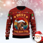 Women's Christmas Dachshund Sweater – Funny Dog Print Holiday Jumper